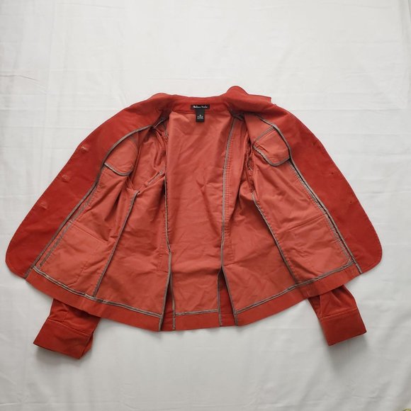 Madison Studio Women’s Rustic Red Button Front Blazer Jacket Size 10 - Picture 5 of 11